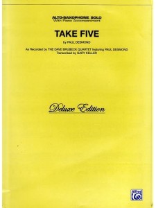 dave brubeck take five alto sax pdf