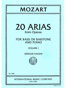 Mozart: 20 Arias from Operas, Volume 1 - Bass or Baritone