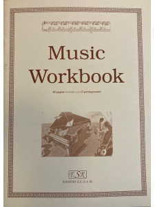 Music Workbook - 48 pagine con 12 pentagrammi